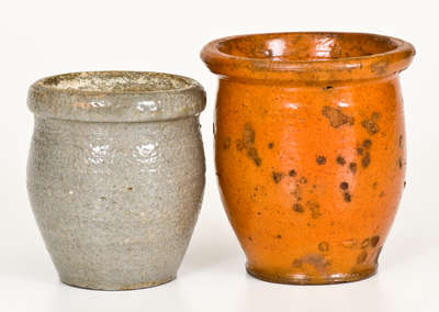 Two Pottery Miniatures, Shenandoah Valley of Virginia, mid 19th century