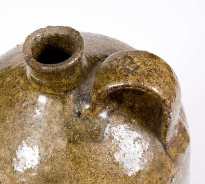 Alkaline-Glazed Stoneware Jug, Stamped