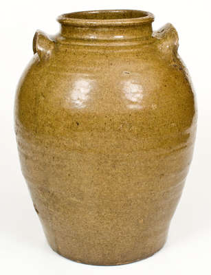 Three-Gallon Alkaline-Glazed Stoneware Jar, Edgefield District, SC, circa 1845