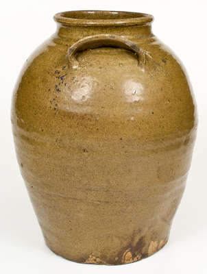 Three-Gallon Alkaline-Glazed Stoneware Jar, Edgefield District, SC, circa 1845