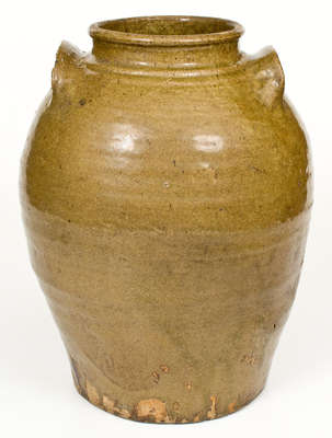 Three-Gallon Alkaline-Glazed Stoneware Jar, Edgefield District, SC, circa 1845