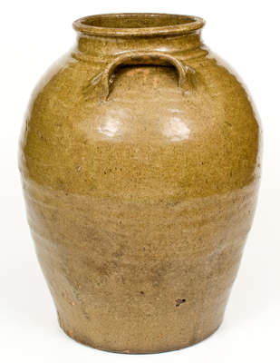 Three-Gallon Alkaline-Glazed Stoneware Jar, Edgefield District, SC, circa 1845