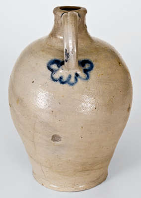 Outstanding New York City Stoneware Jug w/ Incised Bird Decoration, circa 1770-90