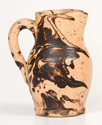 Very Rare Miniature Shenandoah Valley Redware Pitcher, probably Anthony Bacher, Winchester, VA