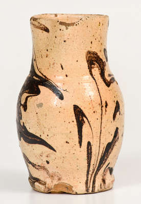 Very Rare Miniature Shenandoah Valley Redware Pitcher, probably Anthony Bacher, Winchester, VA