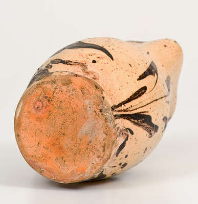 Very Rare Miniature Shenandoah Valley Redware Pitcher, probably Anthony Bacher, Winchester, VA