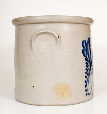 Six-Gallon F.B. NORTON & CO. / WORCESTER, MASS Stoneware Crock w/ Parrot Design