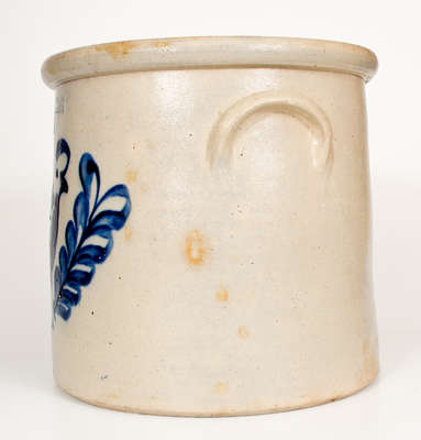 Six-Gallon F.B. NORTON & CO. / WORCESTER, MASS Stoneware Crock w/ Parrot Design