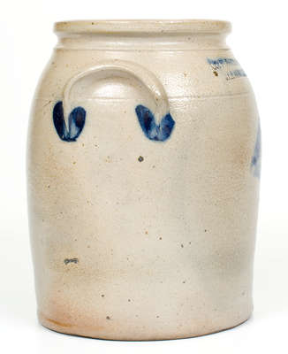 One-Gallon COWDEN & WILCOX / HARRISBURG, PA Stoneware Jar w/ Floral Decoration