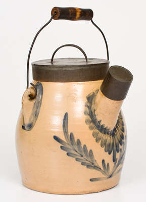 One-Gallon Easton, PA Cobalt-Decorated Stoneware Batter Pail