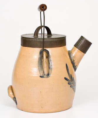 One-Gallon Easton, PA Cobalt-Decorated Stoneware Batter Pail