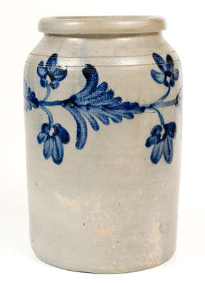 One-Gallon Stoneware Jar attrib. Henry Harrison Remmey, Philadelphia, PA, c1840