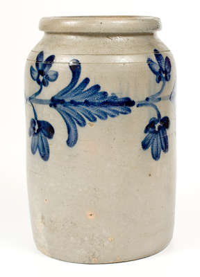 One-Gallon Stoneware Jar attrib. Henry Harrison Remmey, Philadelphia, PA, c1840