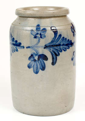 One-Gallon Stoneware Jar attrib. Henry Harrison Remmey, Philadelphia, PA, c1840