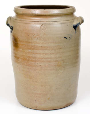 Fine Four-Gallon Morgantown Stoneware Jar w/ Elaborate Foliate Decoration, David Greenland Thompson