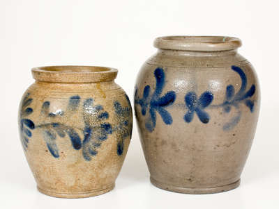 Two Small-Sized Stoneware Jars attrib. Henry Harrison Remmey, Philadelphia, PA