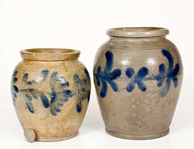 Two Small-Sized Stoneware Jars attrib. Henry Harrison Remmey, Philadelphia, PA