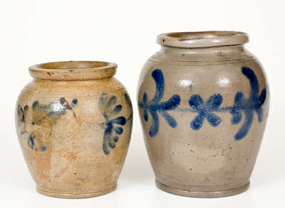 Two Small-Sized Stoneware Jars attrib. Henry Harrison Remmey, Philadelphia, PA