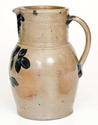 One-Gallon Baltimore, MD Stoneware Pitcher w/ Cobalt Clover Decoration