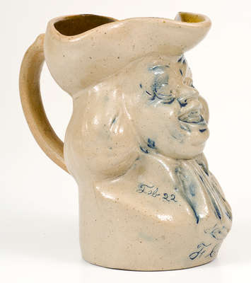 Very Rare Stoneware Toby Pitcher, Arthur Osborne, Low Art Tile Works, Chelsea, MA, 1903