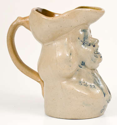 Very Rare Stoneware Toby Pitcher, Arthur Osborne, Low Art Tile Works, Chelsea, MA, 1903