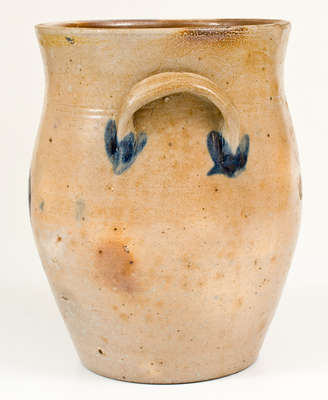 One-Gallon CLARK & FOX / ATHENS / N.Y. Cobalt-Decorated Stoneware Jar