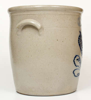 Five-Gallon J BURGER, JR. / ROCHESTER. N.Y. Stoneware Jar w/ Cobalt Bird Decoration