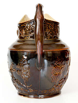 Rare Large-Sized Stoneware Hunt Scene Pitcher att. American Pottery Company, Jersey City, NJ, circa 1838-50