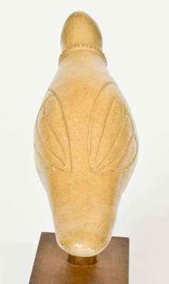 Rare Salt-Glazed Stoneware Figure of a Dove, possibly Union Stoneware Co, Red Wing, Minnesota