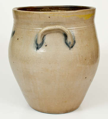 Rare SAMUEL STOUT (East River, NJ) Four-Gallon Stoneware Jar