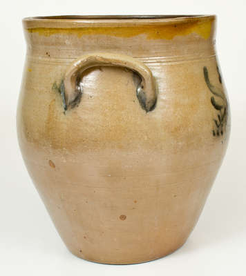 Rare SAMUEL STOUT (East River, NJ) Four-Gallon Stoneware Jar