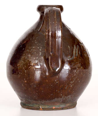 Rare Small-Sized Redware Presentation Jug for 