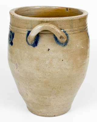 Three-Gallon Stoneware Watch Spring Jar, Capt. James Morgan, Cheesequake, NJ or possibly Manhattan