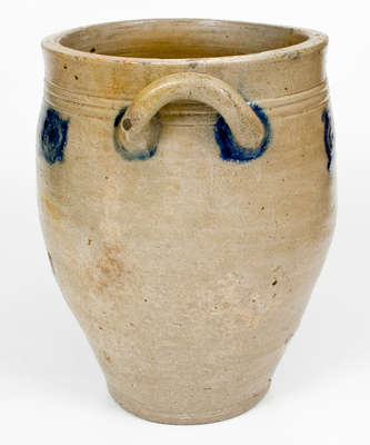 Three-Gallon Stoneware Watch Spring Jar, Capt. James Morgan, Cheesequake, NJ or possibly Manhattan