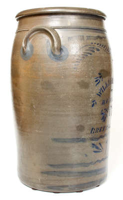 Twelve-Gallon WILLIAMS & REPPERT / GREENSBORO, PA Cobalt-Decorated Stoneware Jar