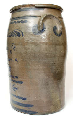 Twelve-Gallon WILLIAMS & REPPERT / GREENSBORO, PA Cobalt-Decorated Stoneware Jar
