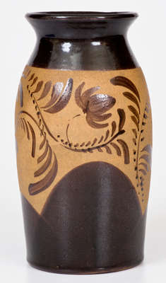 Rare Tanware Vase, New Geneva or Greensboro, PA origin, circa 1885