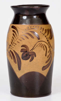 Rare Tanware Vase, New Geneva or Greensboro, PA origin, circa 1885