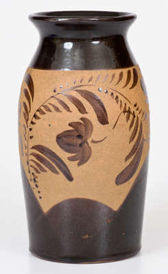 Rare Tanware Vase, New Geneva or Greensboro, PA origin, circa 1885