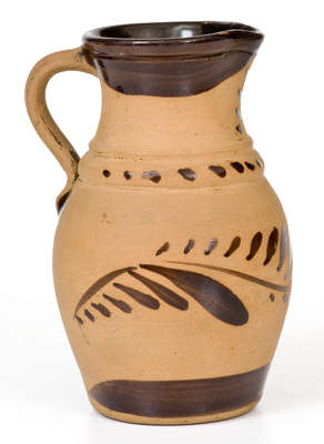 Small-Sized Tanware Pitcher, New Geneva or Greensboro, PA origin, c1885