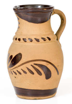 Small-Sized Tanware Pitcher, New Geneva or Greensboro, PA origin, c1885