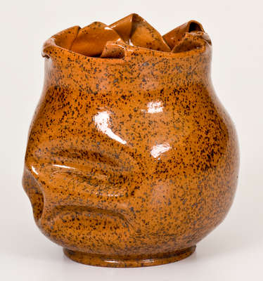 George Ohr Pottery Vase, Stamped 