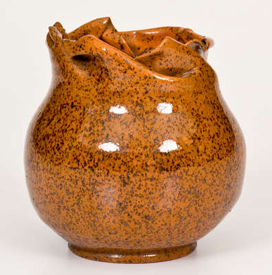 George Ohr Pottery Vase, Stamped