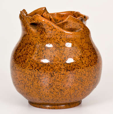 George Ohr Pottery Vase, Stamped 