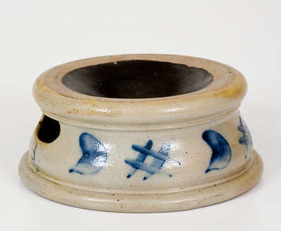 Cobalt-Decorated Stoneware Spittoon, Northeastern U.S. origin, mid 19th century