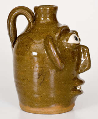 Alkaline-Glazed B.B. CRAIG / VALE, N.C. Stoneware Face Jug