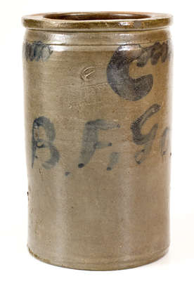 Very Rare S. BELL & SON / STRASBURG Stoneware Jar, Inscribed