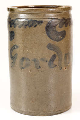 Very Rare S. BELL & SON / STRASBURG Stoneware Jar, Inscribed 