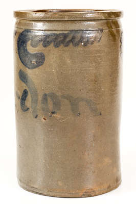 Very Rare S. BELL & SON / STRASBURG Stoneware Jar, Inscribed 