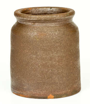 Rare Small-Sized Redware Jar, Stamped "OTT," Frederick, MD origin, circa 1875